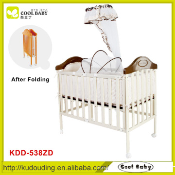 Factroy NEUE Kinder Produkt Faltbare Baby Cot Ein Single High Pole Moskitonetz und dicke Matratze Baby Crib